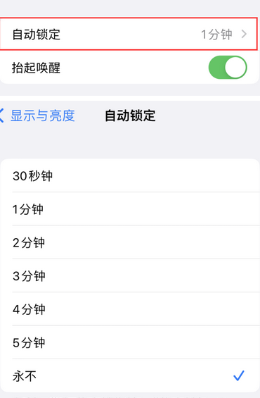 新泰苹果换屏维修分享无法调整iPhone自动锁屏的时间怎么办